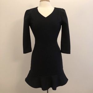 Navy flare mini dress